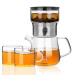ZENS Modern Glass Tea Infuser Set with Cups