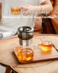 ZENS Modern Glass Tea Infuser Set with Cups