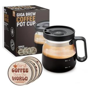 Funny Giga Brew Coffee Mug with Coasters