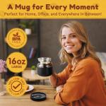 Funny Giga Brew Coffee Mug with Coasters