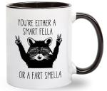 Smart Fella or Fart Smella Funny Coffee Mug