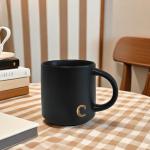 Personalized Black Monogram Ceramic Coffee Mugs