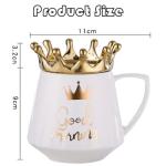 Cute Pink Queen Mug with Lid and Spoon