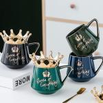 Cute Pink Queen Mug with Lid and Spoon