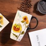 Sunflower Travel Mug with Lid - 17oz