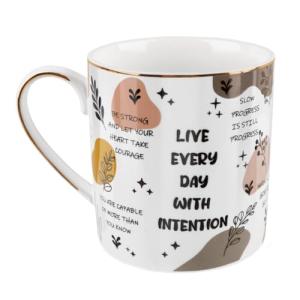 WAVEYU Ceramic Coffee Mug, Cute Water Cup for Holiday, Home Office Decorative Coffee Tea Cup, 14 oz