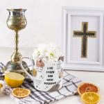 WAVEYU Ceramic Coffee Mug, Cute Water Cup for Holiday, Home Office Decorative Coffee Tea Cup, 14 oz