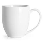 harebe 15 oz Ceramic Coffee Mug, Big Tea Cup with Large Handle Easy to Hold for Men & Women Office Work, White