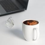 harebe 15 oz Ceramic Coffee Mug, Big Tea Cup with Large Handle Easy to Hold for Men & Women Office Work, White