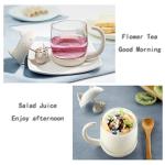 Cute Cat Glass Cup Tea Mug With Fish Tea Infuser Strainer Filter