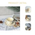 Vintage Floral Porcelain Tea Cup and Saucer Set with Spoon, Gold Trim, 6.4 oz – Set of 1, Beige – Tea & Espresso & Coffee Cups (1, Beige)