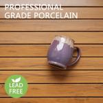 Bosmarlin Extra Large Ceramic Coffee Mug, 24 Oz, Dishwasher and Microwave Safe, Big Oversized Tea Cup, Reactive Glaze (Deep Purple)
