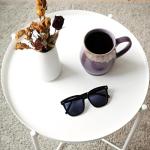 Bosmarlin Extra Large Ceramic Coffee Mug, 24 Oz, Dishwasher and Microwave Safe, Big Oversized Tea Cup, Reactive Glaze (Deep Purple)