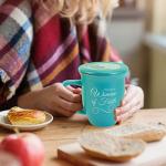 Woman of Faith Mug and Lid/Coaster Set, Christian Gifts for Women, 14-ounces, Microwave and Dishwasher Safe, by Abbey & CA Gift