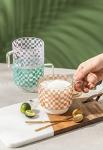 RYUHYF Glass Mug, Coffee Cup, Suitable for Tea, Juice, Milk and Drinks, Microwave and Dishwasher Safe(Orange)