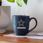 Rico Industries NFL Football Dallas Cowboys Navy Blue Personalized 16 oz Team Color Laser Engraved Speckled Ceramic Coffee Mug