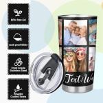 Personalized Tumbler Custom Vacuum Insulated Travel Mug Customizable Coffee Cup with Your Photos and Text Christmas Birthday Gift