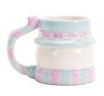 Bico Snowman 13oz Ceramic Hand Painted Mug, for Coffee, Tea, Hot Chocolate, Milk, Microwave and Dishwasher Safe