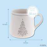 Karma Gifts, Winter White Mug, Pinecone, 18 OZ