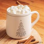 Karma Gifts, Winter White Mug, Pinecone, 18 OZ