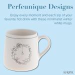 Karma Gifts, Winter White Mug, Pinecone, 18 OZ