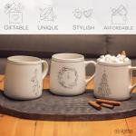 Karma Gifts, Winter White Mug, Pinecone, 18 OZ