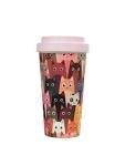 Bamboo Fiber Coffee & Tea Cup Animal Collection CAT (Pink)
