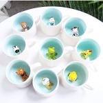 Animal Inside Cup Owl Mugs 12 OZ Funny Coffee Mugs with Handle Cute Coffee Mugs Tea Cups with Spoon Kids Mugs Ceramic Cups Novelty Cups Gift for Women Friends Unique Coffee Mug for Birthday Party