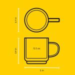 JoyJolt Haven Stackable Double Wall Glass Mugs, Set of 2 (13.5oz) Insulated Coffee Cups, Double Wall Glass Coffee Cups, Tea Cups, Latte Cups, Cappuccino Cups, Clear mugs set of 2