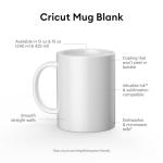 Cricut Mug Press Ceramic Mug Blank 15oz 2/Pkg-White