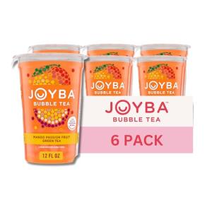Joyba Bubble Tea Mango Passion Fruit Green Tea, 6 Pack, 12 fl. oz. Cups