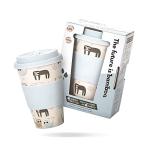 The future is bamboo - Reusable Coffee Cup Eco Friendly Bamboo Fibe Coffee Tumbler and Travel Mug with Leak-Proof Cup Cover, 16oz, Take Your Time | Organic Bamboo Fiber