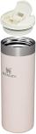 Stanley AeroLight Transit Bottle 16 oz | Locking Drink Through Lid | Leak Resistant Water Bottle or Coffee Travel Mug | Lightweight Insulated Stainless Steel | BPA-Free | Rose Quartz Glimmer