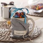 DEMDACO Happy Heart Cream Inspirational 16 ounce Ceramic Stoneware Coffee Mug