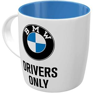 Nostalgic-Art Retro Coffee Mug, 11.2 oz, official license product (OLP), BMW – Drivers Only – Gift idea for car accessories fans, Large Ceramic Cup, Vintage Design