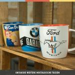 Nostalgic-Art Retro Coffee Mug, 11.2 oz, official license product (OLP), BMW – Drivers Only – Gift idea for car accessories fans, Large Ceramic Cup, Vintage Design