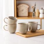 AmorArc 12oz Coffee Mugs, Ceramic Coffee Mugs set of 6 for Man, Woman, Dad, Mom, Modern Coffee Mugs with handle for Latte/Cappuccino/Milk/Cocoa. Dishwasher&Microwave Safe, Cappuccino