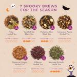 Gya Tea Co Halloween Tea Collection Autumn Tea Variety Pack, Caffeinated & Caffeine Free Holiday Gift Sampler Blends - 7 Flavors, 20 Bags Total - Easy Brew, Natural Quality Ingredients