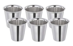 Archy Creations Elegant and Durable Premium Stainless Steel Traditional Tea/Coffee Cups, Set of 6