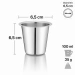 Archy Creations Elegant and Durable Premium Stainless Steel Traditional Tea/Coffee Cups, Set of 6