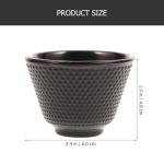 UPKOCH Retro Tea Cup Set 2 Pcs Cast Iron Teacups Japanese Style Unique Hammered Design Perfect for Home and Tea House 3.4Oz