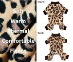 Dog Pajamas for Small Dogs Girl Boy Winter Onesies Pjs Cold Weather Puppy 4 Legged Sweater Clothes for Chihuahua Yorkie Teacup Jumpsuit Cute Pet Outfits Apparel Coats (Leopard, Medium)