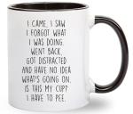 Gelid I Came I Saw I Forgot What I Was Doing Coffee Mug - Funny Senior Citizens Sarcastic Gifts Old People Elderly Mom Dad Grandma Grandpa - Presents Mothers Day Fathers Birthday - 11 oz Novelty Cup