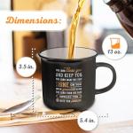 Christian Art Gifts Black Camp Style Ceramic Coffee Mug – 13 oz. Lead-free Inspirational Scripture Coffee & Tea Mug for Men & Women with Bible Verse: The Lord Bless You and Keep You – Num. 6:24-26