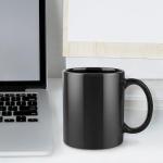 Mynvzrk Personalized Coffee Mug Custom Photo Text Logo Ceramic Mugs Customized with Picture or Nam Gift for Men Women Mom Dad Friends 11 OZ Black - 1PC