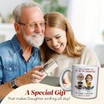 Wrappiness Personalized Coffee Mug for Daughter from Dad - Custom Coffee Mugs With Names - Always Choose You From Father to Daughter Birthday Gift
