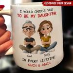 Wrappiness Personalized Coffee Mug for Daughter from Dad - Custom Coffee Mugs With Names - Always Choose You From Father to Daughter Birthday Gift