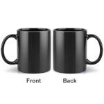 Mynvzrk Personalized Coffee Mug Custom Photo Text Logo Ceramic Mugs Customized with Picture or Nam Gift for Men Women Mom Dad Friends 11 OZ Black - 1PC