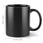Mynvzrk Personalized Coffee Mug Custom Photo Text Logo Ceramic Mugs Customized with Picture or Nam Gift for Men Women Mom Dad Friends 11 OZ Black - 1PC