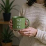Custom Coffee Mug – Personalized Ceramic Cup with Name – 12 oz Cute Coffee Mugs – Unique Customized Gifts – Design Your Own Customizable Mug – Large Custom Cups for Men & Women